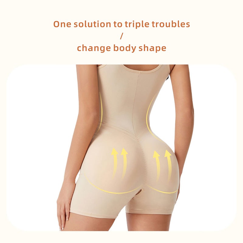 One-Piece Body-Shaping Suit Corset Fake Buttock Open Crotch One-Piece Suit With Plastic Waist And Hip Pad Across Abdomen-Lifting Buttock Boxers - Image 3
