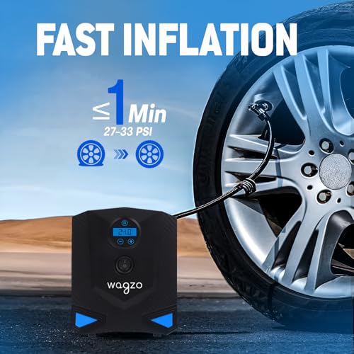 Wagzo WTI-06, Digital Display |150PSI | 12V DC, Air Pump Compressor, Tyre Inflator for Car and Bike - Image 2