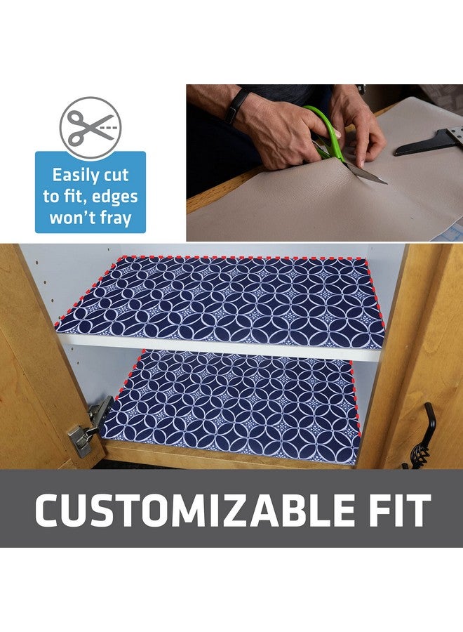 Drymate Premium Luxury Shelf & Drawer Liner, Thick Cushioned Fabric, Non-Adhesive, Absorbent, Waterproof, Slip-Resistant, Liners for Kitchen Cabinets, Cupboards (USA Made)(12”x59”)(2-Pack)(Indigo) - Image 3