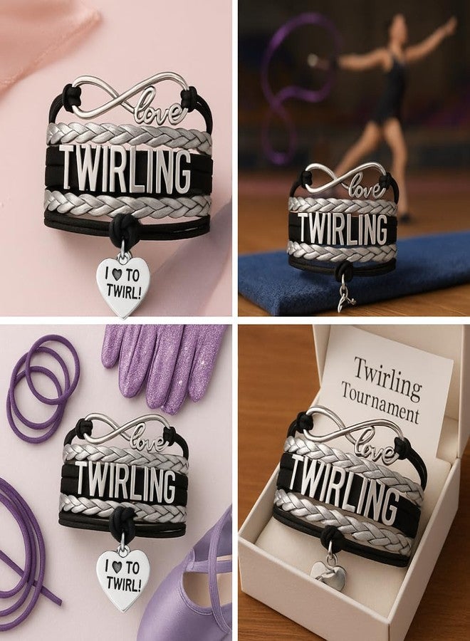 إنفينيتي كوليكشن سوار ساحر دوّار - مجوهرات دوّارة - سوار ماجوريت - هدية لعازفة العصا الدوّارة، سوار الحب اللانهائي الدوّار، إكسسوارات عزف العصا الدوّارة - Image 3