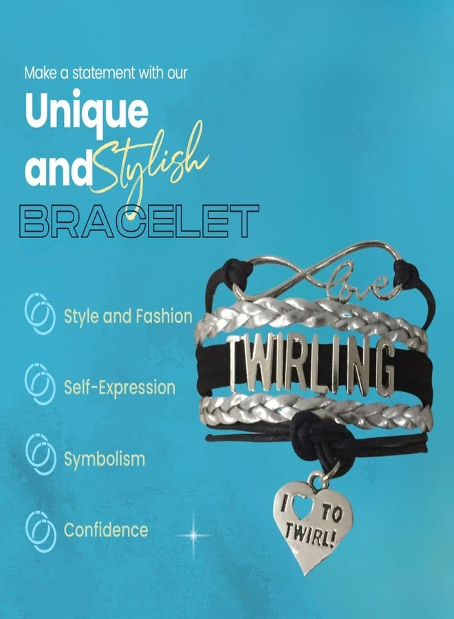 إنفينيتي كوليكشن سوار ساحر دوّار - مجوهرات دوّارة - سوار ماجوريت - هدية لعازفة العصا الدوّارة، سوار الحب اللانهائي الدوّار، إكسسوارات عزف العصا الدوّارة - Image 2