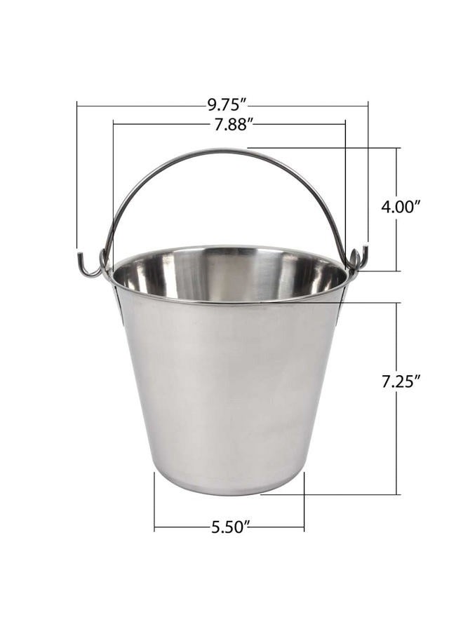 Lindy's 4-Quart Stainless Steel Bucket, Durable Seamless Bucket for Many Home Tasks, Carry Water or Milk, Fill with Food, Use as a Flower Pot, Cleaning Bucket, Table Centerpiece and Much More - Image 4