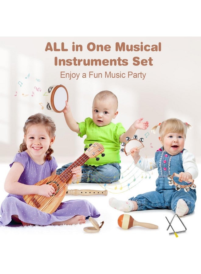 Vanplay Kids Guitar Toys For 2 Year Old Boy Gifts, Musical Instruments For Toddler 1-3, Christmas Birthday Gifts For 3 4 Year Old Girls Montessori, Band Sets With Ukulele/Tambourine/Flute Toys For Kids 3-5 - Image 2