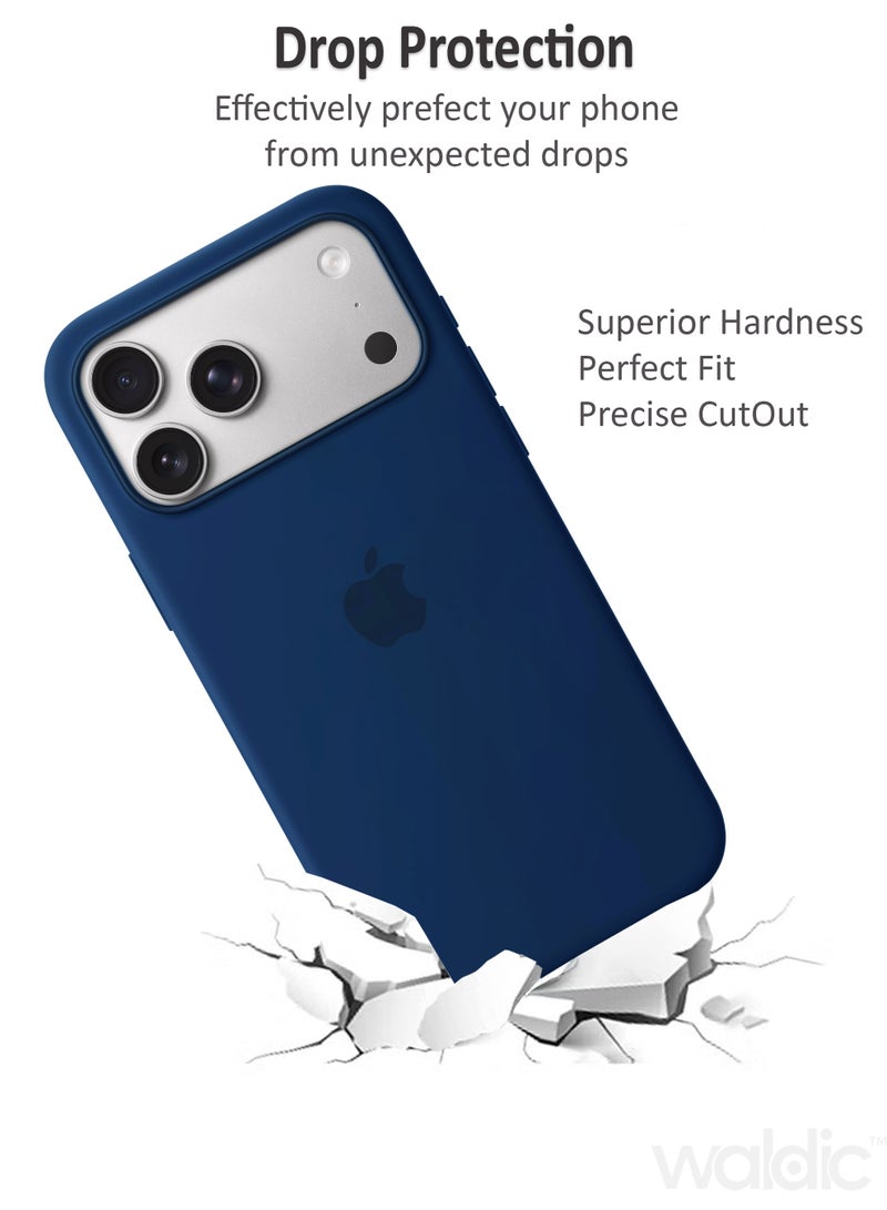 Waldic Apple iPhone 17 Pro Premium Case | Premium Silicone Case Cover Designed for Apple iPhone 17 Pro | Apple iPhone 17 Pro Case Camera and Drop Protection Thin Protective Back Cover Case for Apple iPhone 17 Pro - Blue Cobalt - Image 3