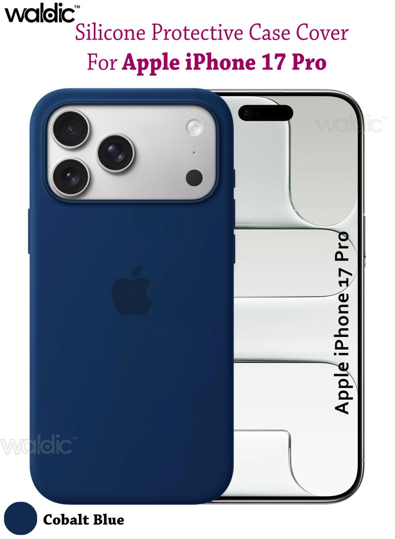 Waldic Apple iPhone 17 Pro Premium Case | Premium Silicone Case Cover Designed for Apple iPhone 17 Pro | Apple iPhone 17 Pro Case Camera and Drop Protection Thin Protective Back Cover Case for Apple iPhone 17 Pro - Blue Cobalt - Image 1