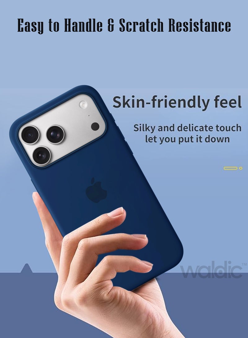 Waldic Apple iPhone 17 Pro Premium Case | Premium Silicone Case Cover Designed for Apple iPhone 17 Pro | Apple iPhone 17 Pro Case Camera and Drop Protection Thin Protective Back Cover Case for Apple iPhone 17 Pro - Blue Cobalt - Image 4