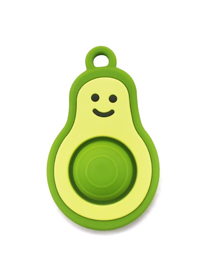 Twisoo Baby Teether - Avocado Design, BPA-Free Silicone Chewing Toy, Soft & Safe for Newborns, Cute Pacifier Chain DIY Accessory ( Green ) - Image 1
