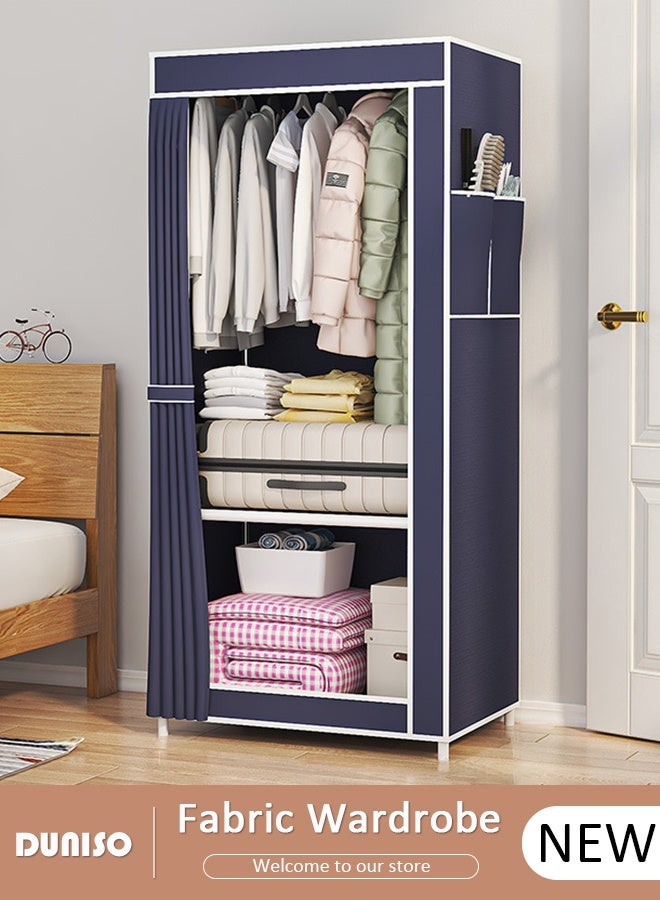 DUNISO Portable Closet Wardrobe,Dustproof Deisgn, Portable Closet Organizer with Non-woven Fabric Quick and Easy to Assemble Extra Strong and Durable for Hanging Clothes in Bedrooms and Apartments - Image 1