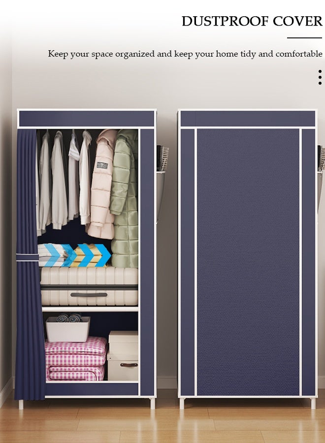 DUNISO Portable Closet Wardrobe,Dustproof Deisgn, Portable Closet Organizer with Non-woven Fabric Quick and Easy to Assemble Extra Strong and Durable for Hanging Clothes in Bedrooms and Apartments - Image 5