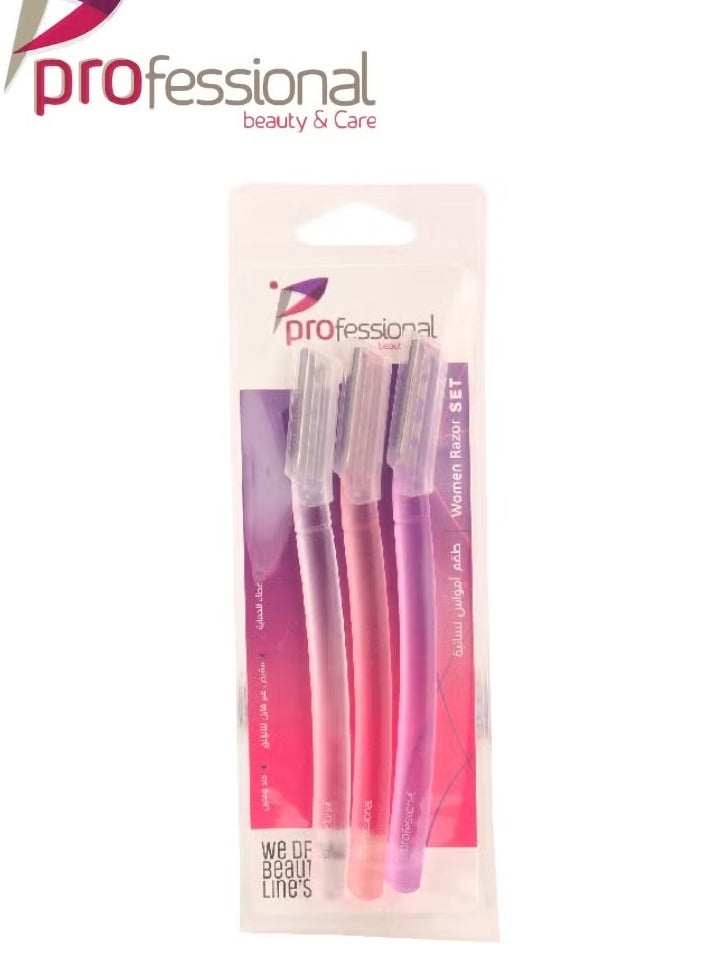 Professional Eyebrow & Facial Razors – 3 Pcs – Gentle & Precise - Image 1