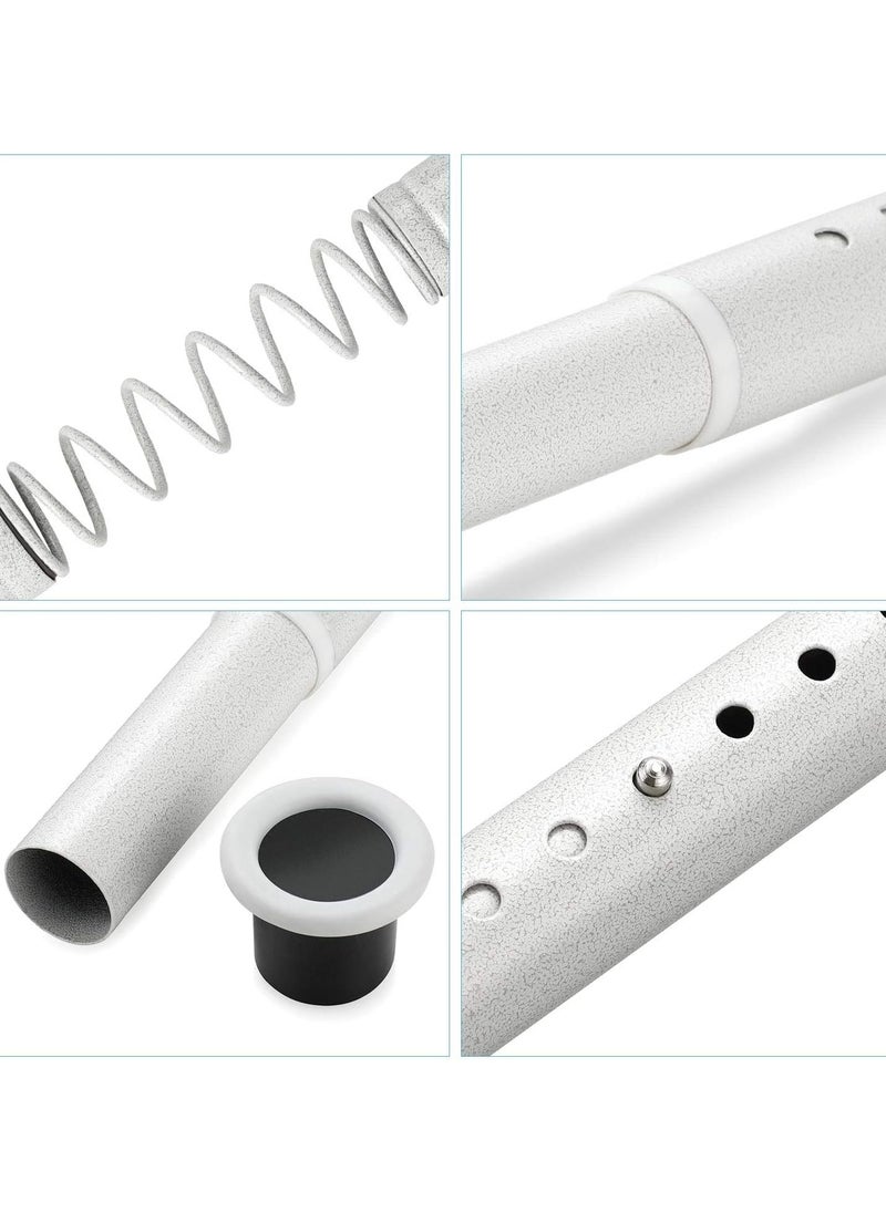 YQbest Tension Shower Curtain Rod 110-160cm beige Adjustable Tension Spring Curtain Rod No drilling Stainless Steel Easy installation Non-Rust clothes rail in wardrobe Kitchen  - Image 2