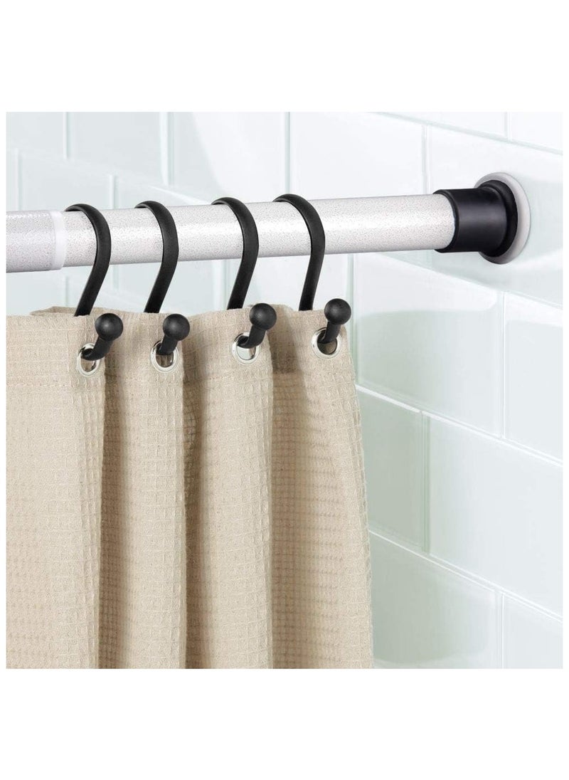 YQbest Tension Shower Curtain Rod 110-160cm beige Adjustable Tension Spring Curtain Rod No drilling Stainless Steel Easy installation Non-Rust clothes rail in wardrobe Kitchen  - Image 5