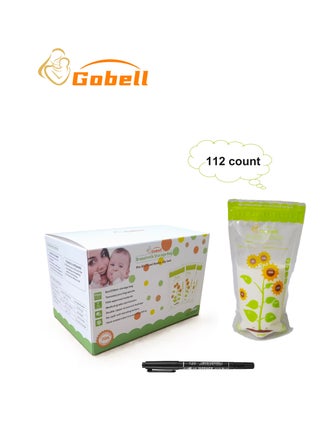 112pcs New Upgraded Breast Milk Storage Bags Leak-proof Double Zipper And Self-stand Design With Mark Pen, 250ML - pzsku/ZB6E098D112F62C7E9C89Z/45/1746856521/6b04c2c4-a07a-4b22-a5da-6740b1c319d1