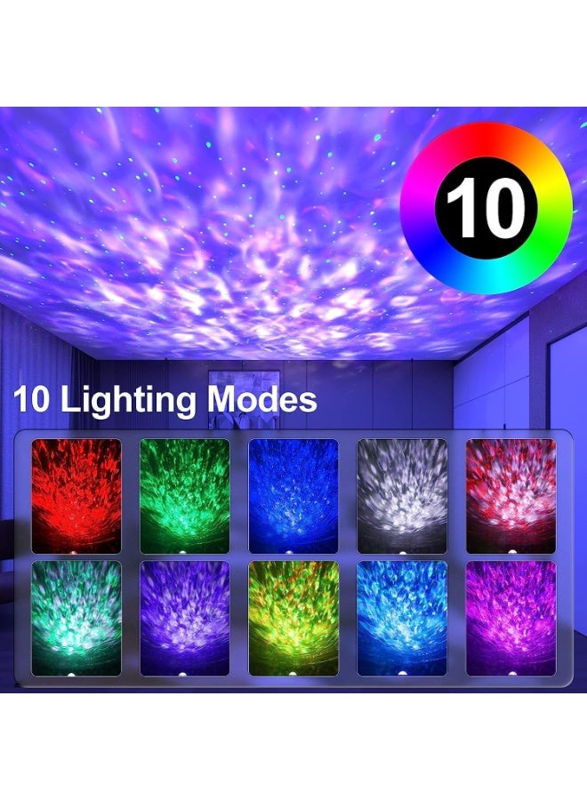 SKY-TOUCH Galaxy Star Projector 3 in 1 Night Light, 10 Color Bluetooth Night Lamp with Timer Remote and Chargeable, Bedroom Living Room Decor Kids Night Light - Image 5