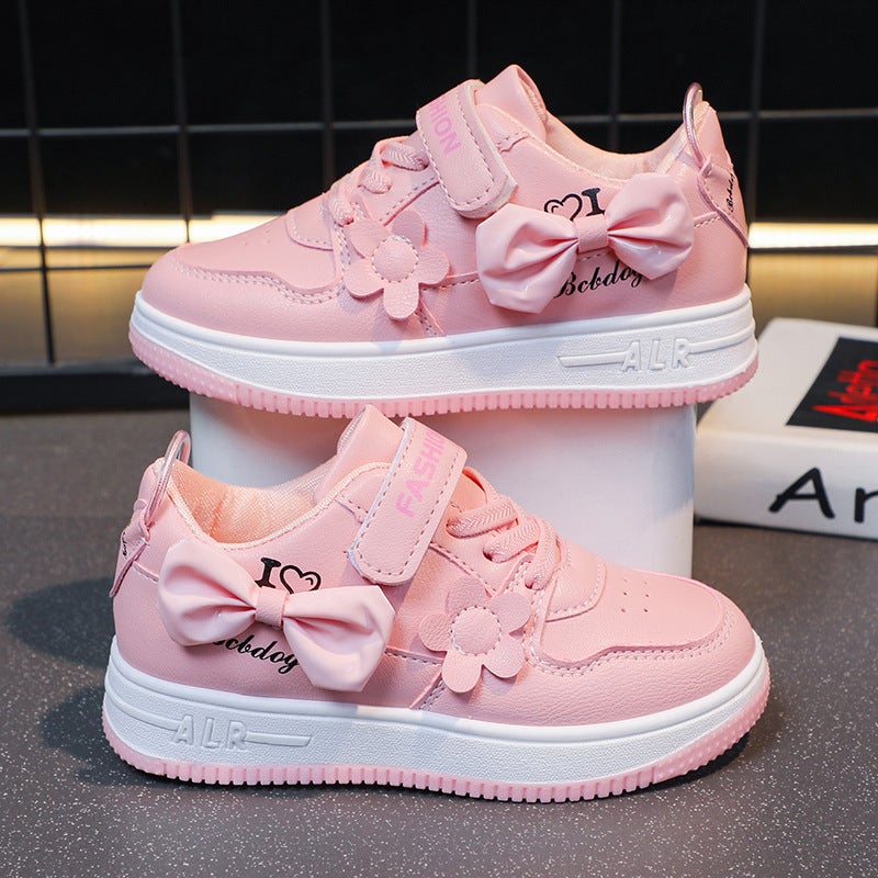 Girls' Shoes 2025 Spring & Fall New Kidsren'S White Shoes Students Lightweight Casual Sports Shoes Low-Cut Flats Shoes - Image 5