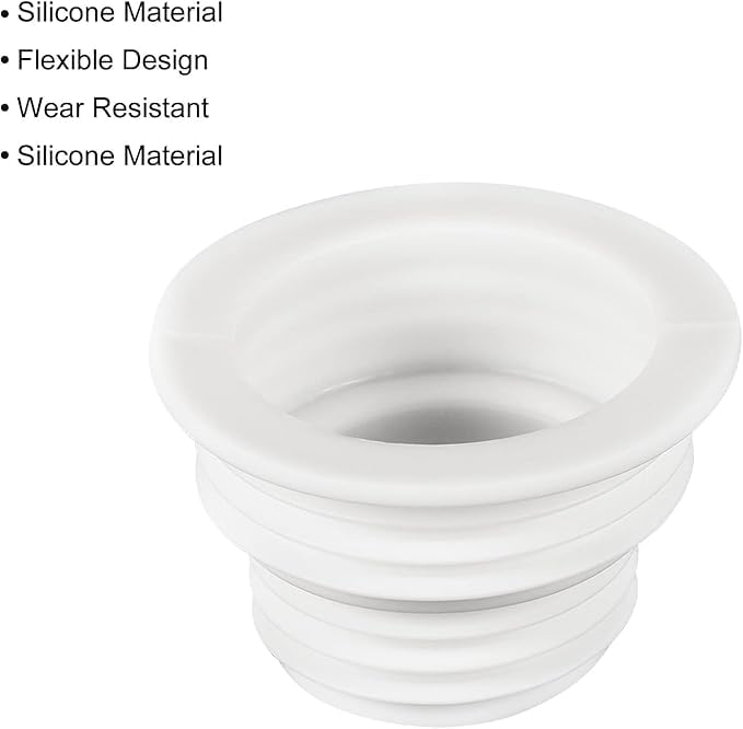 MAMADEV ENTERPRISE MAMADEV ENTERPRISE Drain Pipe Seal Deodorant Durable TPR Seal Hose Sealing Sewer Seal Ring Pipe Connector for Bathroom Laundry Washing Machine Kitchen Cleaning Tools White Pack of 4  - Image 2
