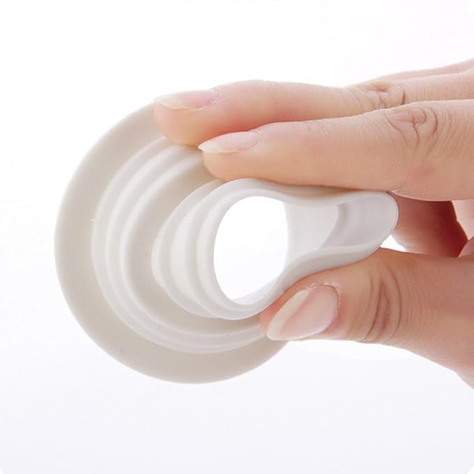 MAMADEV ENTERPRISE MAMADEV ENTERPRISE Drain Pipe Seal Deodorant Durable TPR Seal Hose Sealing Sewer Seal Ring Pipe Connector for Bathroom Laundry Washing Machine Kitchen Cleaning Tools White Pack of 4  - Image 3