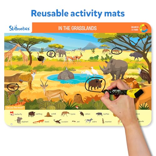 Skillmatics Search and Find Animals Educational Game - Reusable Preschool Learning Activities, Perfect for Toddlers & Kids Who Love Toys, Art & Crafts, Builds Vocabulary, Gifts for Ages 3, 4, 5, 6 - Image 4