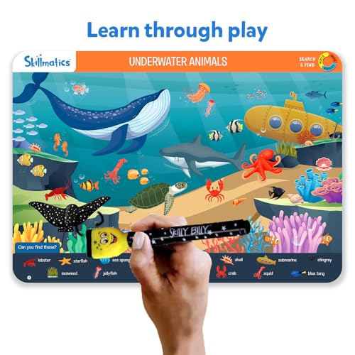 Skillmatics Search and Find Animals Educational Game - Reusable Preschool Learning Activities, Perfect for Toddlers & Kids Who Love Toys, Art & Crafts, Builds Vocabulary, Gifts for Ages 3, 4, 5, 6 - Image 5