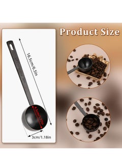 Oasisgalore Metal Measure Spoon Measuring Spoons Scooper with Black Long Handle for Coffee Milk Tea  - Image 2