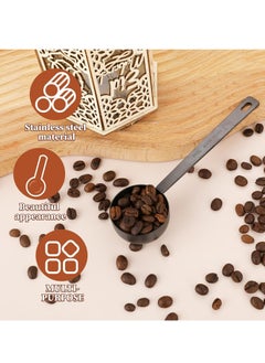 Oasisgalore Metal Measure Spoon Measuring Spoons Scooper with Black Long Handle for Coffee Milk Tea  - Image 4