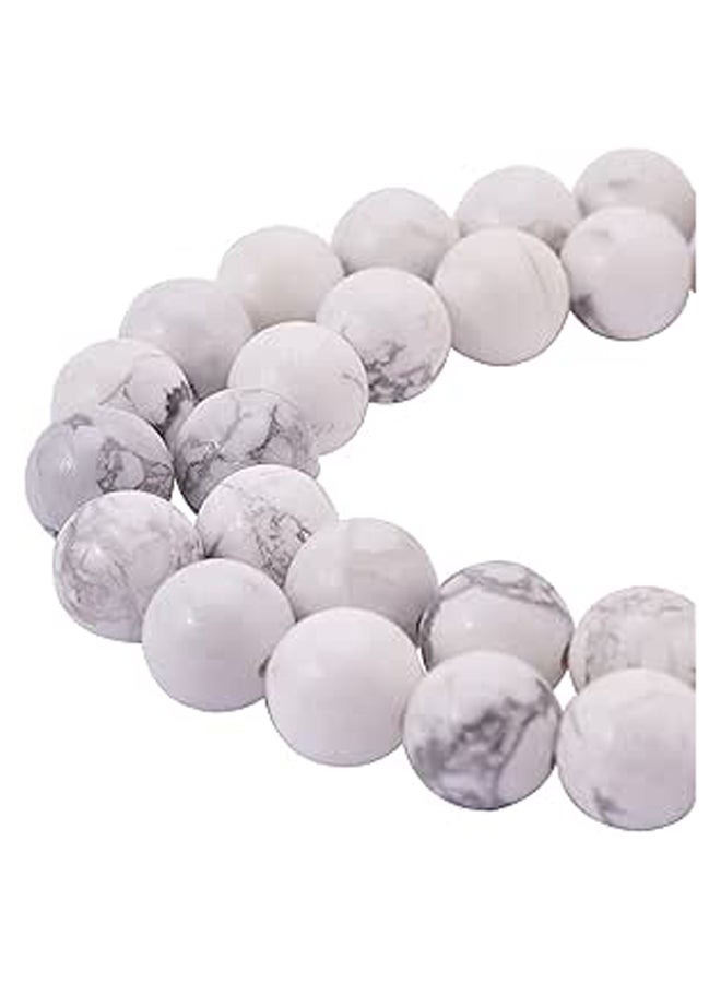 10Strands Natural Howlite Beads 8mm Gemstone Round Beads for Jewelry Making Approx 40-45pcs/Strand  - Image 1