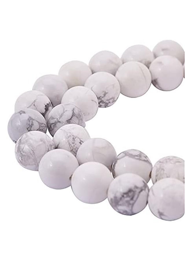 10Strands Natural Howlite Beads 8mm Gemstone Round Beads for Jewelry Making Approx 40-45pcs/Strand  - Image 2
