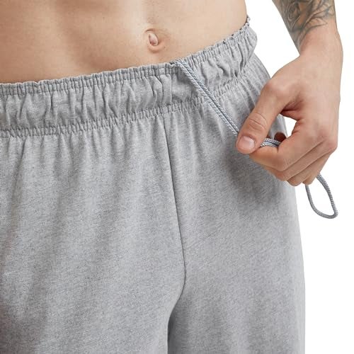 Champion سروال قطن مفتوح الساق للرجال من تشامبيون، 32.5" طول الساق، سروال قطن محبوك بشعار "C" على الورك الأيسر، سروال جيرسي مفتوح الساق - Image 4
