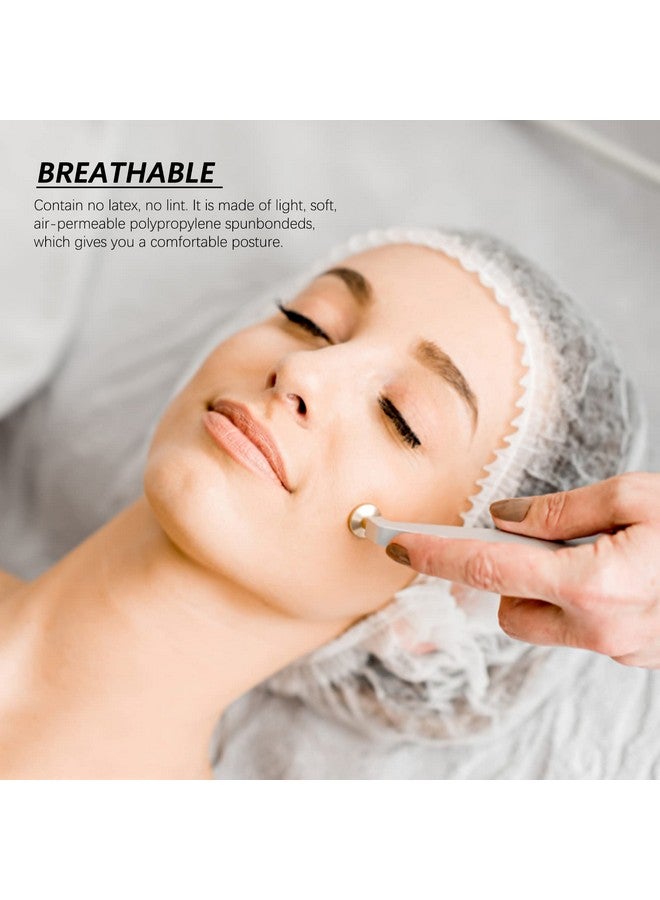 Wecolor 100 Pack 21" Disposable Nonwoven Bouffant Caps Hair Net For Hospital Salon Spa Catering And Dust-Free Workspace (White) - Image 4