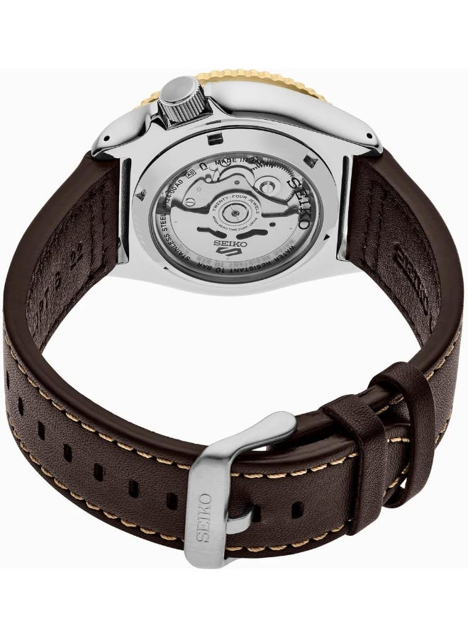 Seiko ساعة سيسكو SSK036K1 5 سبورت أوتوماتيكية GMT، فضية، حزام - Image 3