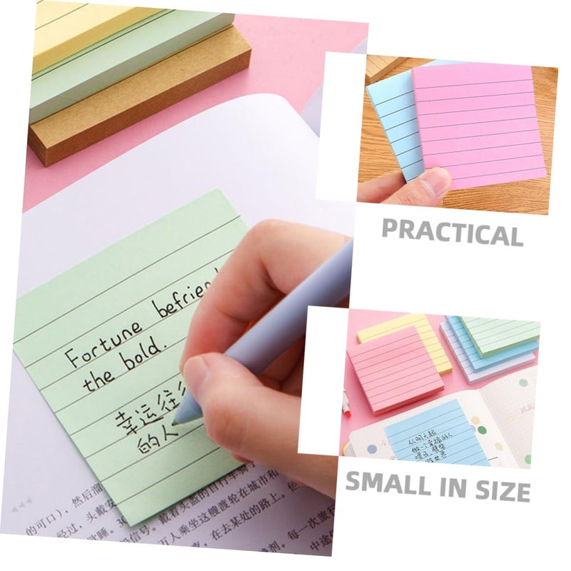 6Pcs Adhesive Tearable Note Pads Colorful Memo Stickers for Office School Home Use - Image 5