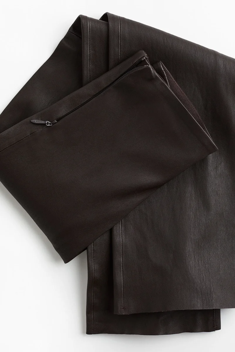 H&M Straight leather trousers