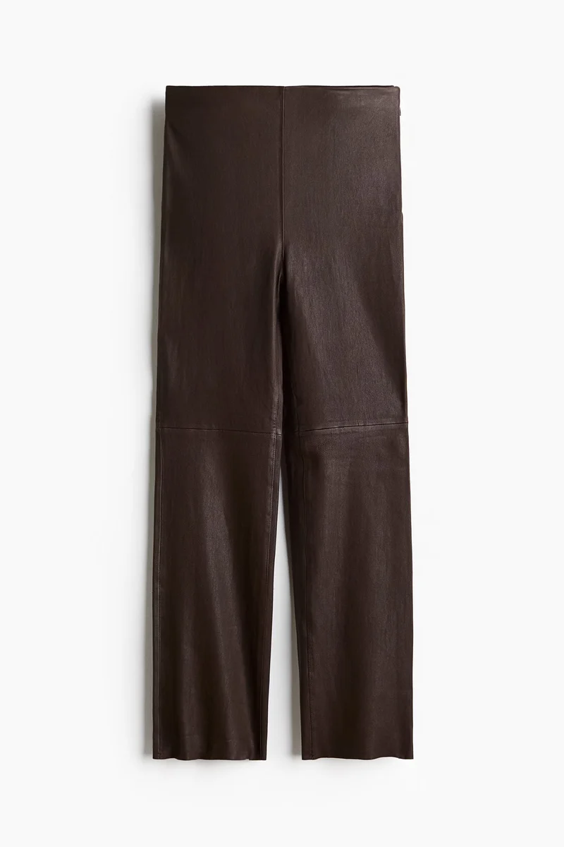 H&M Straight leather trousers