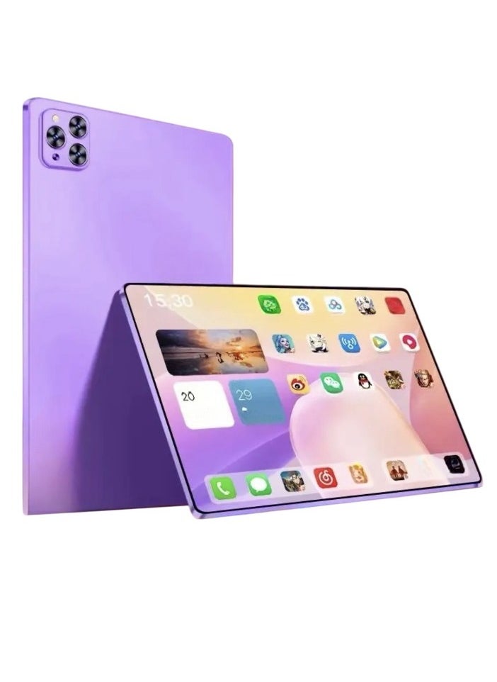 AROAQ Pad Pro Tablet Computer, 5G Full Network Android Pad, High Performance Octa Core Processor Dual Camera Student Learning Tablet For Entertainment Gaming Learning, (1pc, Purple, 16GB RAM 1TB ROM)  - Image 1