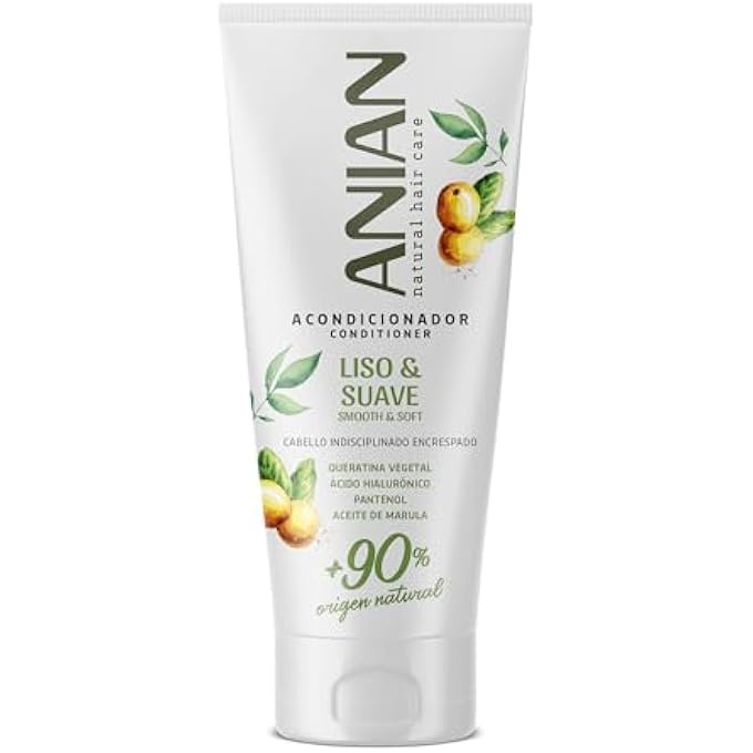 ANIAN SMOOTH AND SOFT CONDITIONER 250ML FOR DISCIPLINED AND FRIZZY HAIR, SHINE AND MOISTURE FOR HAIR, WITH MARULA OIL, VEGETABLE KERATIN AND HYALURONIC ACID - Image 1