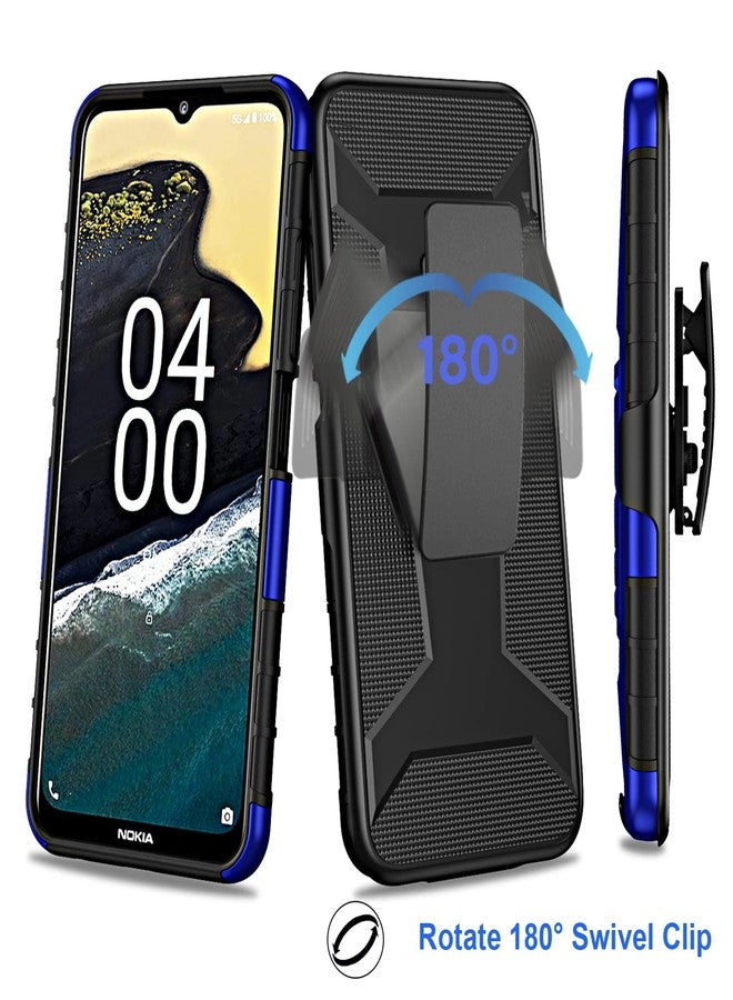 Ailiber Phone Case for Nokia G400, Nokia G400 N1530DL Holster with Screen Protector, Swivel Belt Clip Holster with Kickstand, Heavy Duty Full Body Shockproof Protective Cover for Nokia G400-Blue - Image 4