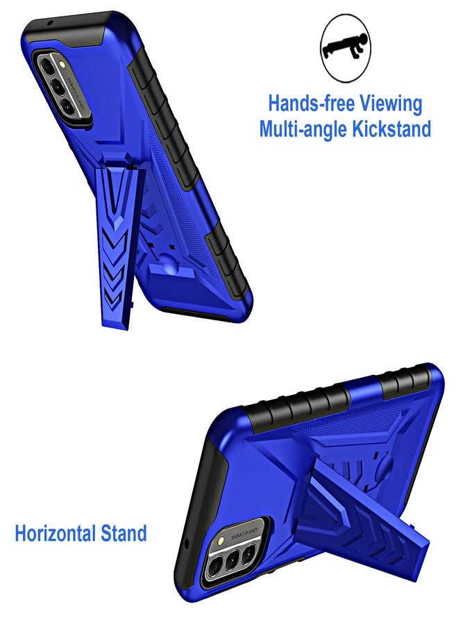 Ailiber Phone Case for Nokia G400, Nokia G400 N1530DL Holster with Screen Protector, Swivel Belt Clip Holster with Kickstand, Heavy Duty Full Body Shockproof Protective Cover for Nokia G400-Blue - Image 3