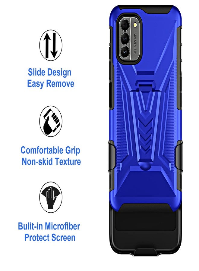 Ailiber Phone Case for Nokia G400, Nokia G400 N1530DL Holster with Screen Protector, Swivel Belt Clip Holster with Kickstand, Heavy Duty Full Body Shockproof Protective Cover for Nokia G400-Blue - Image 5