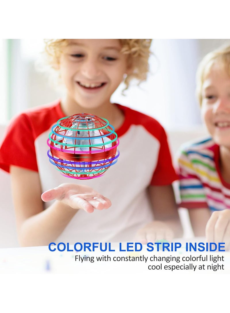 Flying Orb Ball Toy, Hover Ball Boomerang Fly Fidget Spinner, Cool Toys Gifts for 6 7 8 9 10 11 12+ Years Old boy Girls Teens, Indoor Outdoor Toys(Red)