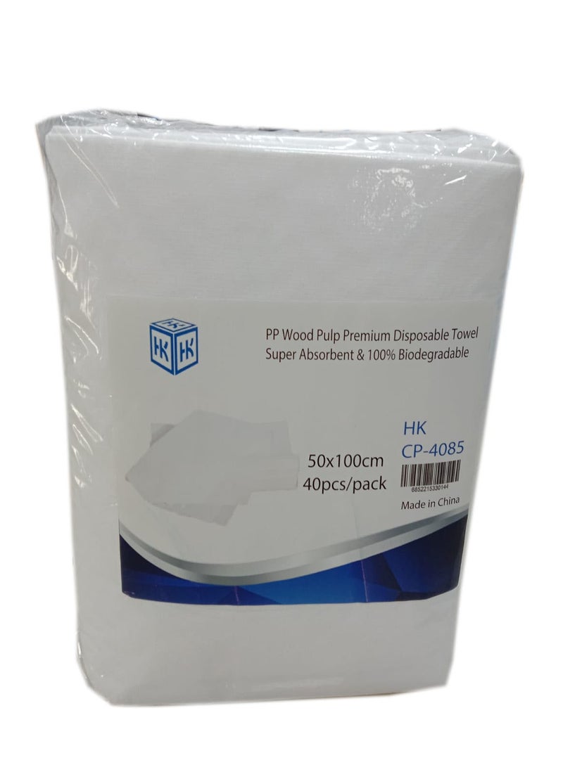 Elite Beauty Disposable Hair Towel 50 x 100 Cm 40pcs / pack Super Absorbent Using for Salon and Spa - Image 1