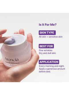 arencia ARENCIA Hyssop Collagen Cream for Anti-Aging, deep hydration, Night Repair, Nourishing Skin Barrier - Intense Face Moisturizer, Premium Korean Skincare, 1oz  - Image 5