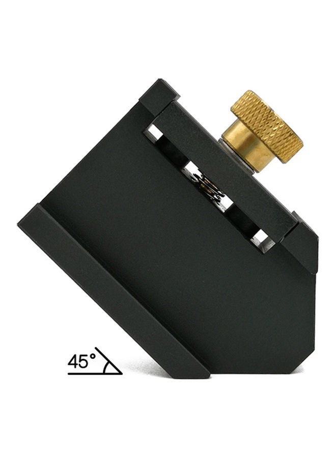 NIBEMINENT Aluminum Alloy Angle Positioning Ruler With Block Silver/Black  - Image 3