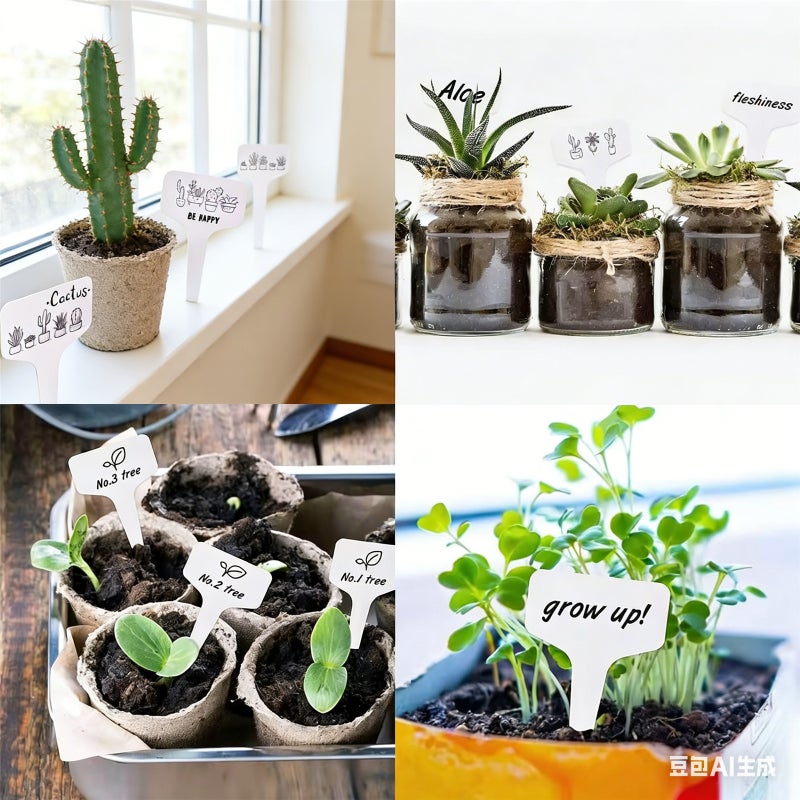 220 Pcs White T-Type Plant Labels, 6×10cm PVC Waterproof Garden Tags, Reusable Nursery Markers for Flowers, Vegetables, Potted Plants - Image 5