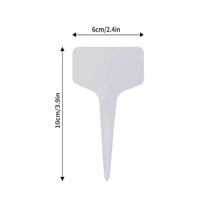 220 Pcs White T-Type Plant Labels, 6×10cm PVC Waterproof Garden Tags, Reusable Nursery Markers for Flowers, Vegetables, Potted Plants - Image 2