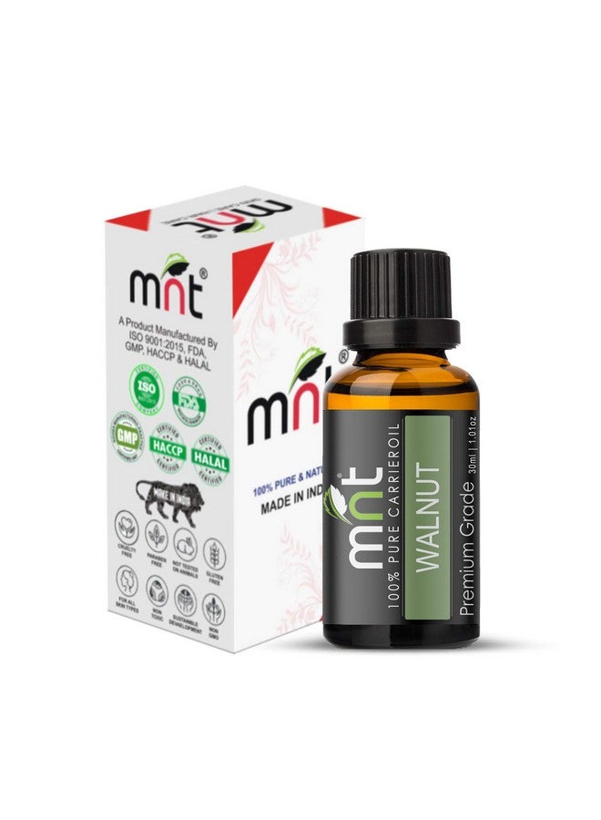 MNT Walnut Cold Pressed Carrier Oil 100% Pure Natural & Therapeutic Grade & Aromatherapy For Hair Care And Skin Care (30Ml) - Image 2
