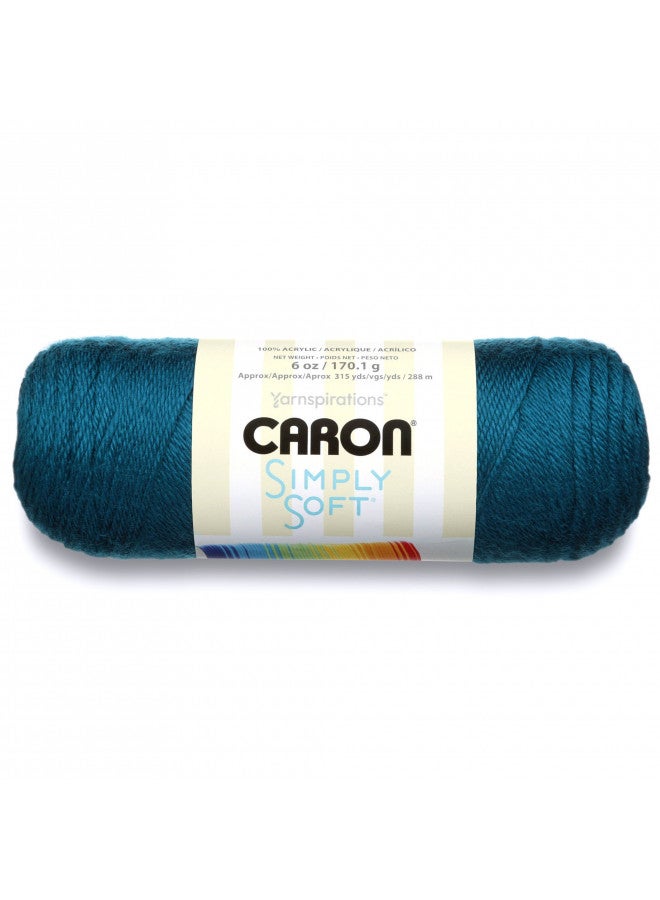 Caron Simply Soft Collection Yarn, 6oz, Gauge 4 Medium, 100% Acrylic- Pagoda - Machine Wash & Dry (H97COL-14) - Image 1