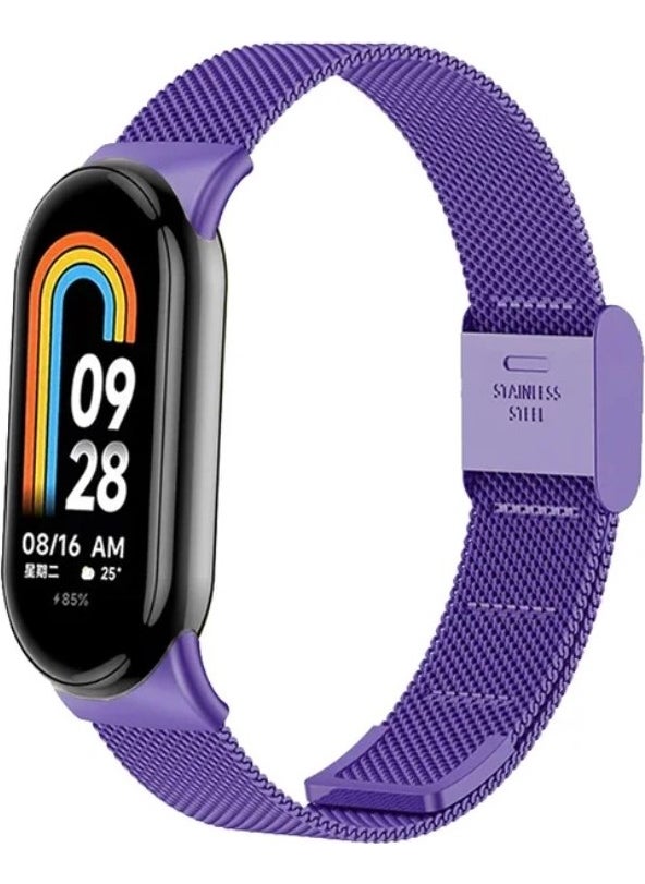Techmaster Xiaomi Mi Band 8 Mi Band 9 Compatible Stainless Steel Metal Mesh Buckle Strap 