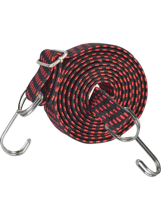 HOTUN Bicycle Mountain Bike Strap, Binding Rope, Motorcycle Luggage Strap, Elastic Rope, Tie-Down Strap, Rack, 3 Meters, Red - Image 3