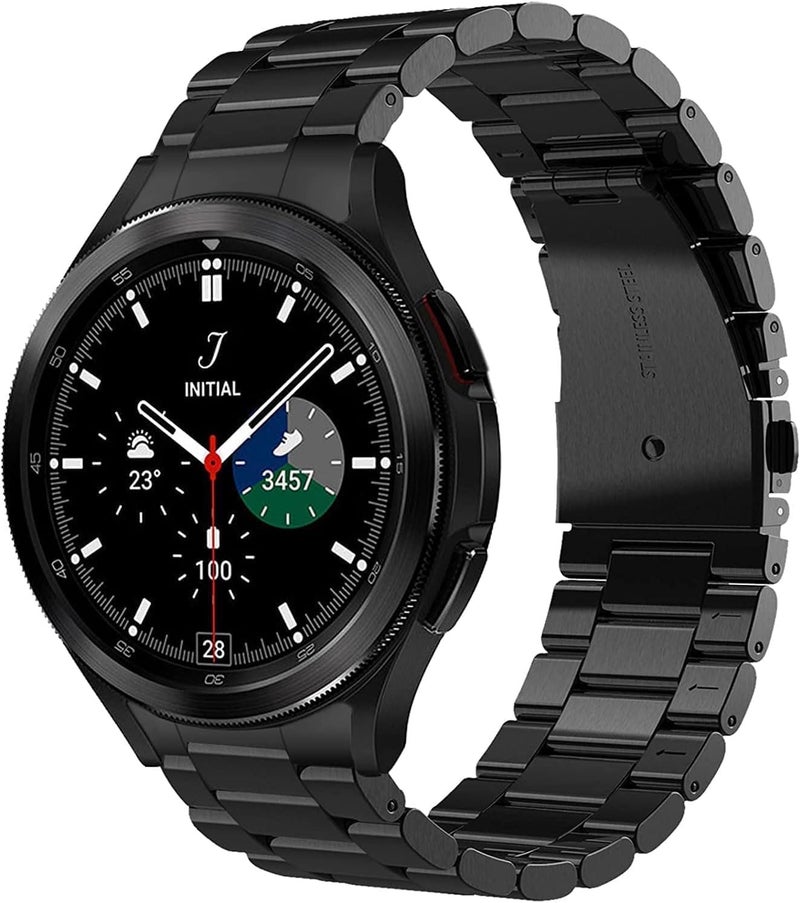 Dado Stainless Steel Replacement Band Compatible with Samsung Galaxy Watch 6 Classic 47mm, Watch 5 Pro 45mm, 4 Classic 46mm – No Gap Quick Release Metal Strap - Image 1