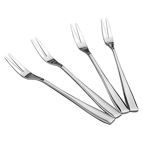 HOMMP 16Piece Stainless Steel Two Prong Forks Bistro Cocktail Forks Small Fruit Fork